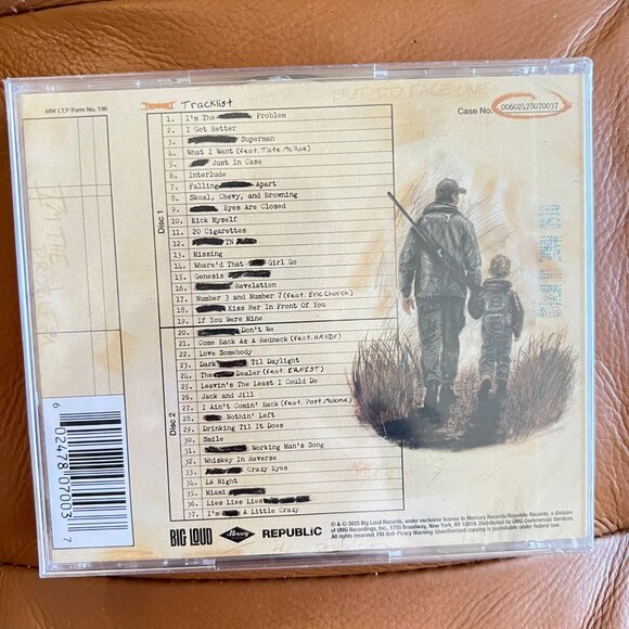 Morgan Wallen - I'm The Problem (Target Exclusive) Tee Size L & CD w/fishing ID - Picture 4 of 6